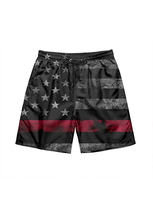 Mens Swim Trunks Short Quick-Dry Swimming Trunks with Mesh Lining Fashion Trend Turnks