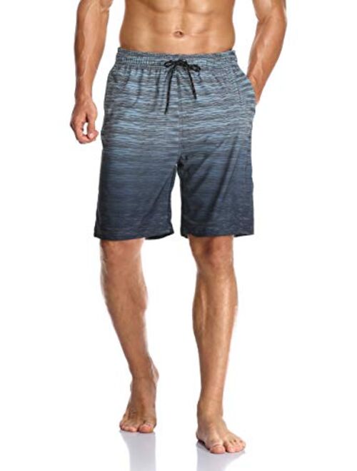 Flytop Mens Swim Trunks Quick Dry Board Shorts with Zipper Pockets Bathing Suit