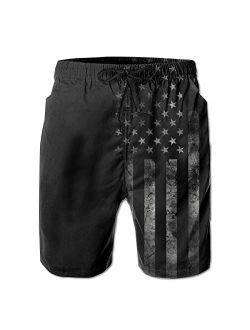 PAUFOGA Mens 3D Printed Swim Trunks Quick Dry Hawaii Surf Board Shorts Swimwear Pants