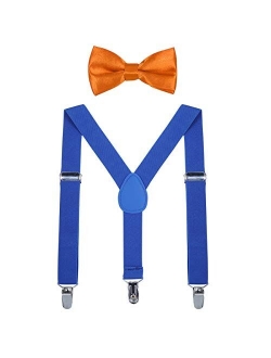 Kids Suspender Bow Tie Sets - Adjustable Braces With Bowtie Gift Idea for Boys and Girls by WELROG