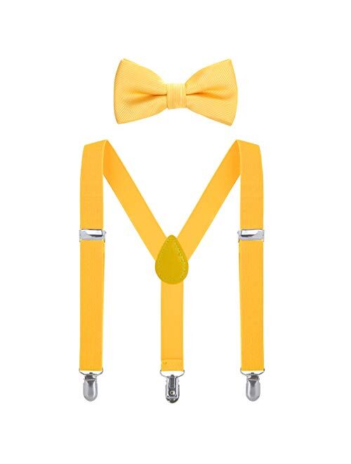 Kids Suspender Bow Tie Sets - Adjustable Braces With Bowtie Gift Idea for Boys and Girls by WELROG