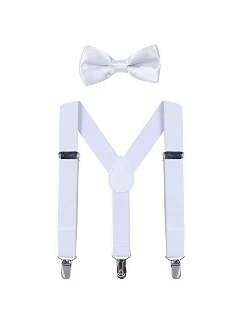 Kids Suspender Bow Tie Sets - Adjustable Braces With Bowtie Gift Idea for Boys and Girls by WELROG