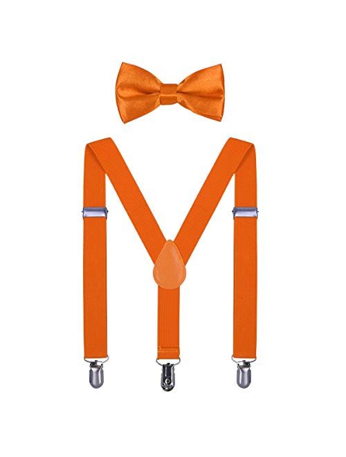 Kids Suspender Bow Tie Sets - Adjustable Braces With Bowtie Gift Idea for Boys and Girls by WELROG