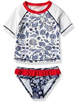 Girls' 2-Piece Rashguard and Swim Bottoms Set