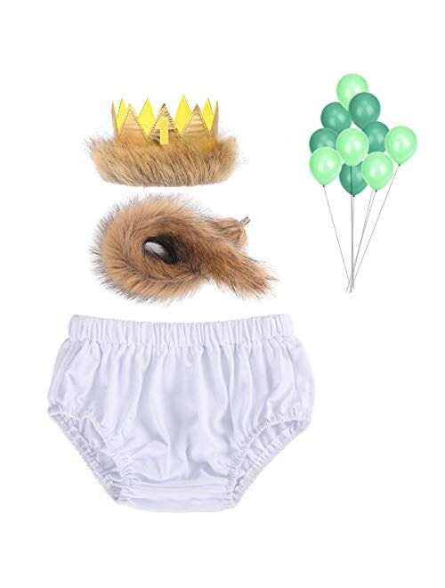 WELROG Baby Boys First Birthday Cake Smash Outfit Bow Tie Suspenders Bloomers Birthday Hat Sparkle Gold Set