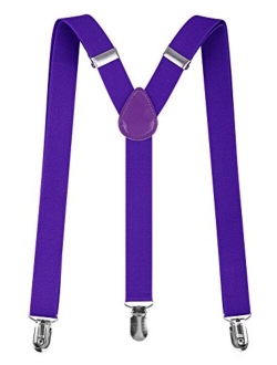 Livingston Unisex Clip-On Adjustable Elastic Suspenders - Assorted Colors