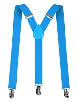 Livingston Unisex Clip-On Adjustable Elastic Suspenders - Assorted Colors