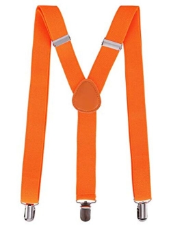 Livingston Unisex Clip-On Adjustable Elastic Suspenders - Assorted Colors