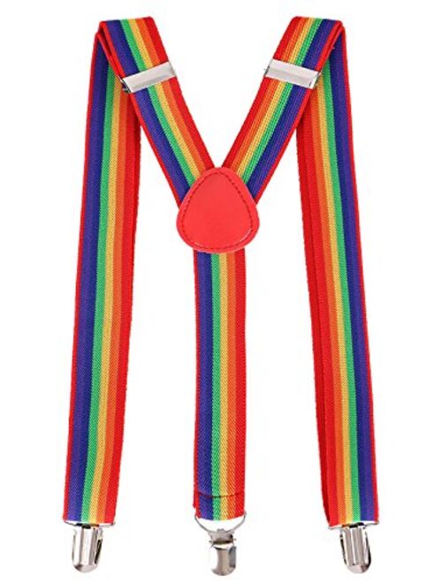 Livingston Unisex Clip-On Adjustable Elastic Suspenders - Assorted Colors