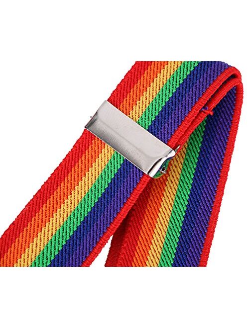 Livingston Unisex Clip-On Adjustable Elastic Suspenders - Assorted Colors