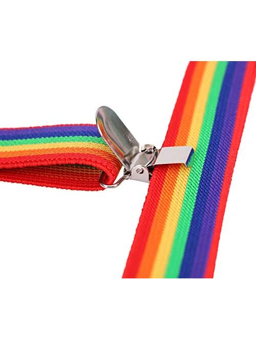 Livingston Unisex Clip-On Adjustable Elastic Suspenders - Assorted Colors