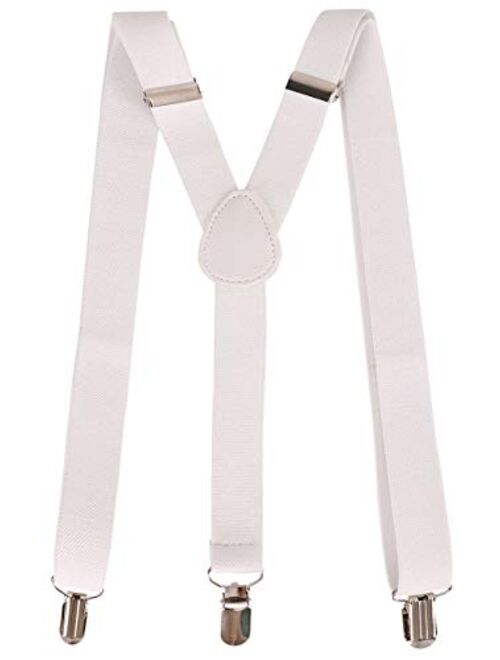 Livingston Unisex Clip-On Adjustable Elastic Suspenders - Assorted Colors