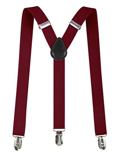 Livingston Unisex Clip-On Adjustable Elastic Suspenders - Assorted Colors