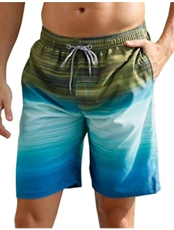 ELETOP Men's Swim Trunks Quick Dry Board Shorts Beach Holiday Swimwear Print Bathing Suit L2