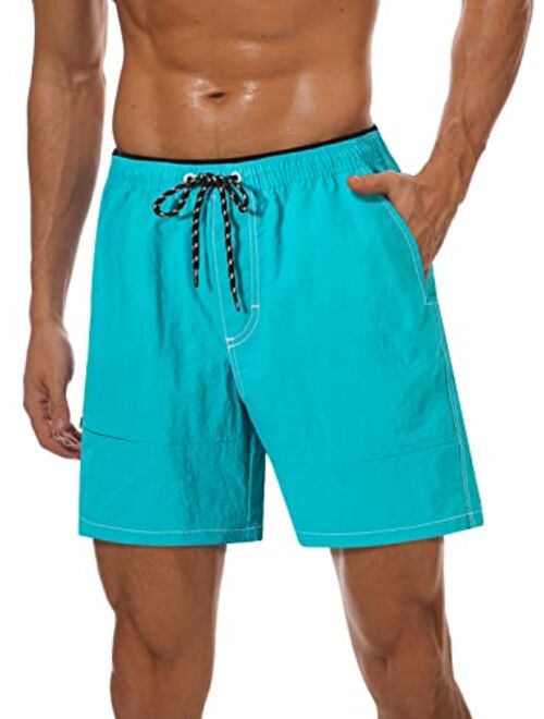 Gopune Mens Quick Dry Beach Short Swim Trunks with Mesh Lining