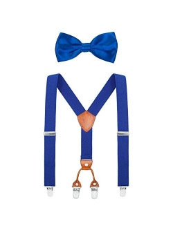 Kids Toddler Suspenders and Bowtie Set for Boys Girls and Baby Birthday Photography by WELROG (3 Sizes)