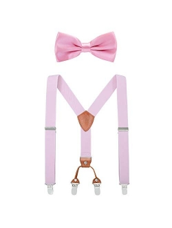Kids Toddler Suspenders and Bowtie Set for Boys Girls and Baby Birthday Photography by WELROG (3 Sizes)