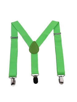 GUCHOL Boys Suspenders for Kids Toddler, Baby Adjustable Elastic with Strong Metal Clips Suitable for 1 to 6 old