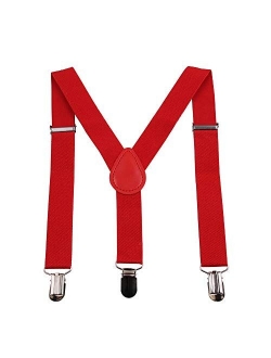 GUCHOL Boys Suspenders for Kids Toddler, Baby Adjustable Elastic with Strong Metal Clips Suitable for 1 to 6 old