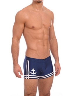 Gary Majdell Sport Men's New Sailor Boxer Square Cut Swimsuit Brief