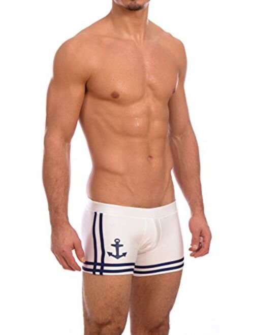 Gary Majdell Sport Men's New Sailor Boxer Square Cut Swimsuit Brief