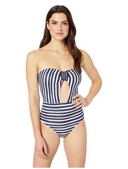 Women's Flounce Bandeau One Piece Swimsuit