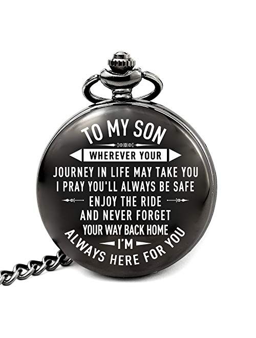 Personalized Gifts for Men Birthday Anniversary Chritsmas Fathers Day Graduation Valentines Day Unique Pocket Watch