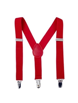 Suspenders for Boys Child Kids Adjustable - Elastic Y Shape Soild Color Suspender