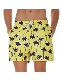 SILKWORLD Men's Swim Shorts Quick Dry Athletic Beach Trunks with Pockets