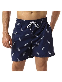 SILKWORLD Men's Swim Shorts Quick Dry Athletic Beach Trunks with Pockets