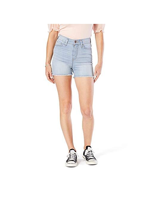 Signature by Levi Strauss & Co. Gold Label Juniors High Rise Shortie Cut Off Shorts