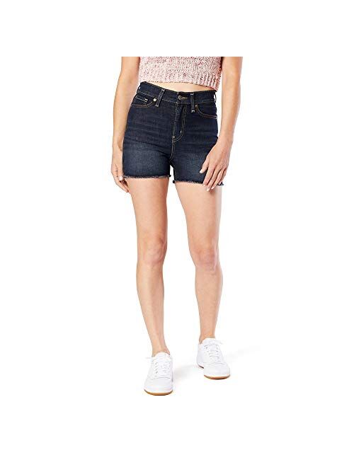 Signature by Levi Strauss & Co. Gold Label Juniors High Rise Shortie Cut Off Shorts