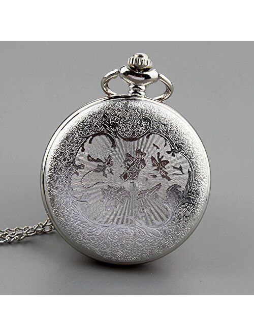 Mens Five-Pointed Star America Pocket Watch Quartz Movement Steampunk Fob Watches for Man Gifts