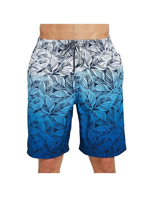 AINIKO Mens Swim Trunks Quick Dry Board Short Pants with Pockets and Mesh Lining Beach Swimwear Bathing Suits