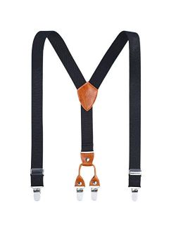 Children Boys Girls Adjustable Suspenders - Y Back Heavy Duty Suspender with 4 Sizes for Children Adults