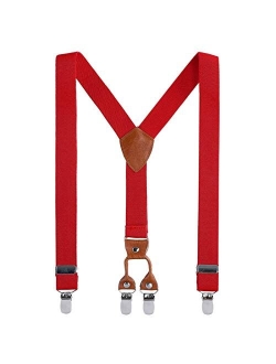 Children Boys Girls Adjustable Suspenders - Y Back Heavy Duty Suspender with 4 Sizes for Children Adults