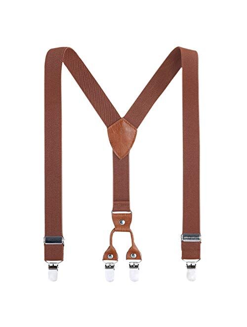 Children Boys Girls Adjustable Suspenders - Y Back Heavy Duty Suspender with 4 Sizes for Children Adults