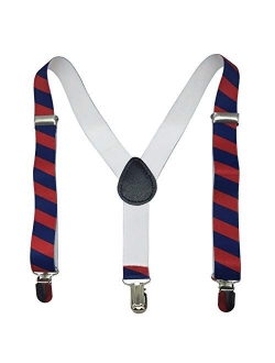 Boys girls Children Kids and Baby Elastic Adjustable 1 inch Suspenders Multi Color