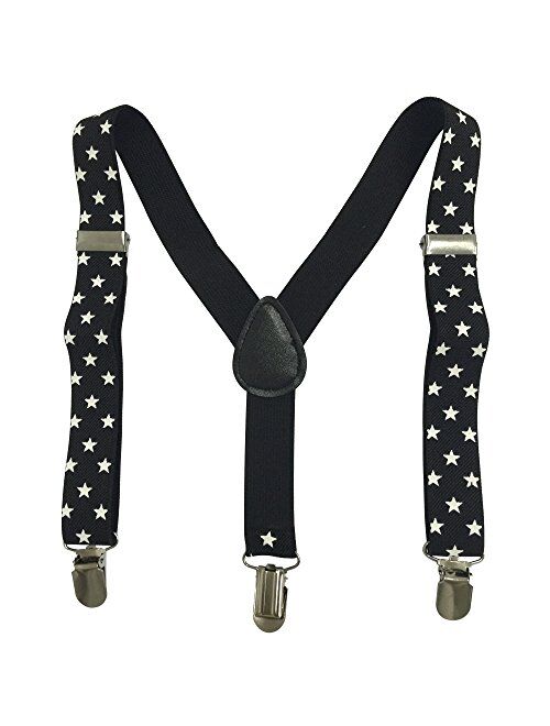 Boys girls Children Kids and Baby Elastic Adjustable 1 inch Suspenders Multi Color