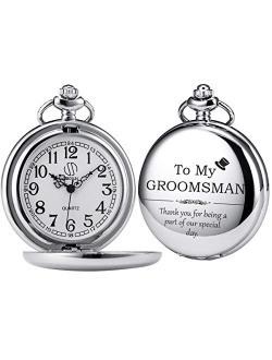 Best Man for Wedding or Proposal - Engraved Best Man Pocket Watch - Wedding