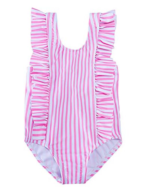 ALISISTER Toddler Little Girl Swimsuit Ruffle Bathing Suit One Piece Swimwear