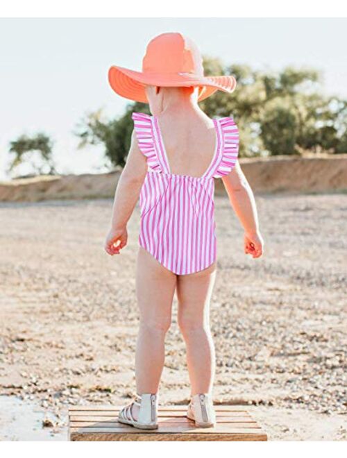 ALISISTER Toddler Little Girl Swimsuit Ruffle Bathing Suit One Piece Swimwear