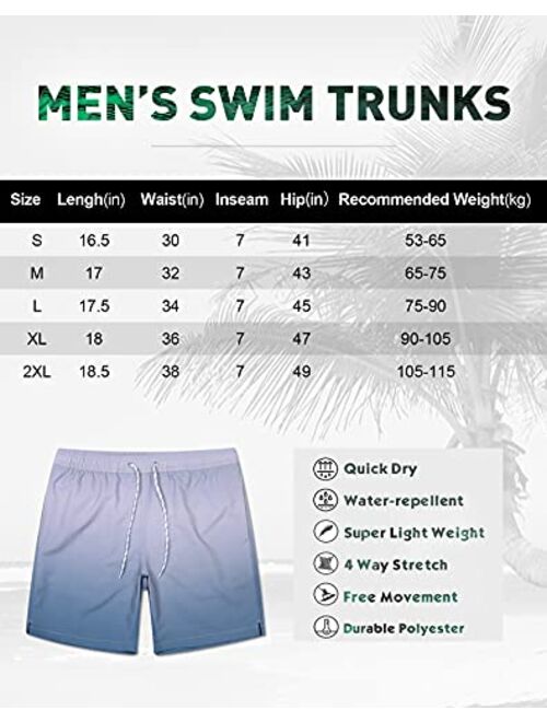 APTRO Men's Swim Trunks Short 4 Way Stretch Swimwear Beach Bathing Suits