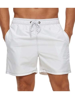 Tyhengta Men's Swim Trunks Quick Dry Beach Shorts with Mesh Lining