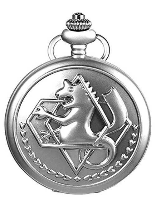 Fullmetal Alchemist Merch Pocket Watch with Chain Box for Cosplay Anime Accessories