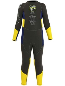 JELEUON Little Kids Girls Boys UV Protection Swimsuits 2.5mm Neoprene Keep Warm Wetsuit Long Sleeves Diving Suits