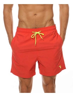 TBMPOY Men's Swim Trunks Quick Dry Beach Shorts Mesh Lining