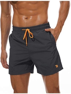 TBMPOY Men's Swim Trunks Quick Dry Beach Shorts Mesh Lining