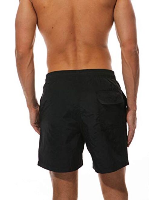 TBMPOY Men's Swim Trunks Quick Dry Beach Shorts Mesh Lining