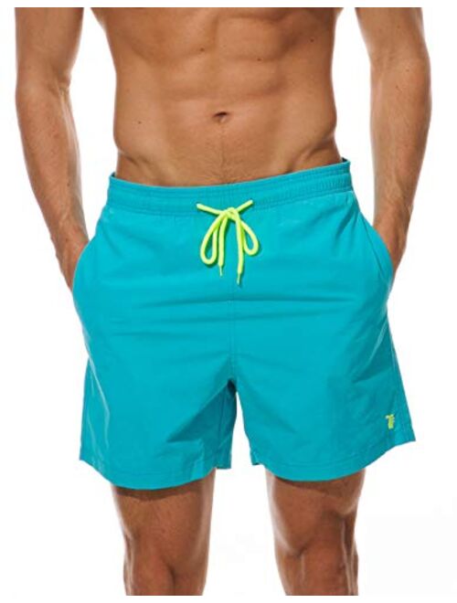 TBMPOY Men's Swim Trunks Quick Dry Beach Shorts Mesh Lining